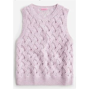 J Crew Heather Orchid Cashmere Pointelle Shell